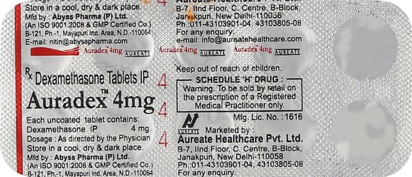 Auradex 4mg Strip Of 10 Tablets