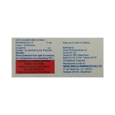 Regulate 5mg Strip Of 10 Tablets