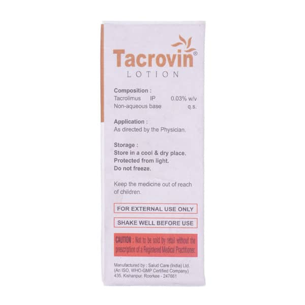 Tacrovin Bottle Of 20Ml Lotion