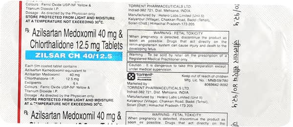 Zilsar Ch 40/12.5mg Strip Of 10 Tablets