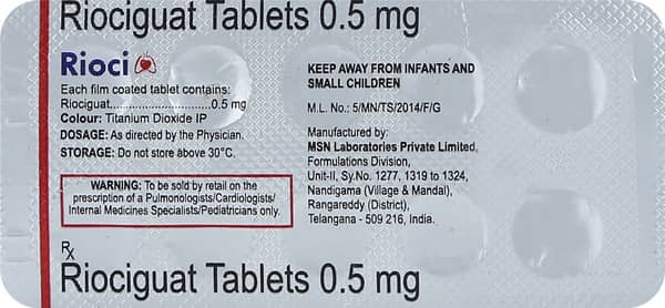 Rioci 0.5mg Strip Of 10 Tablets