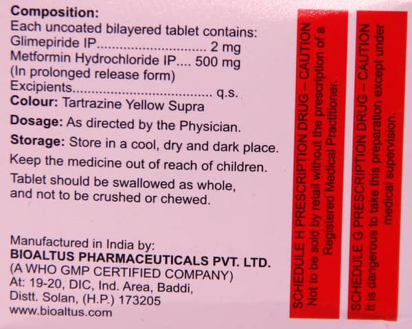 Glynamic M 2mg Strip Of 10 Tablets