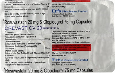 Crevast Cv 20mg Strip Of 10 Capsules