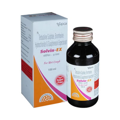 Solvin Ex Passion Fruit Flavour Sugar Free Bottle Of 100ml Expectorant