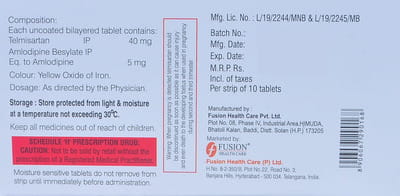 Teldawn Am 40mg Strip Of 10 Tablets