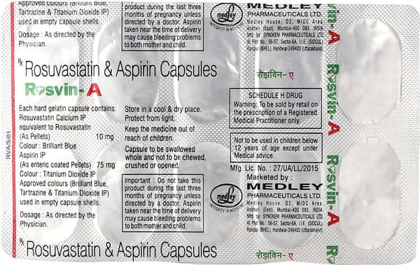 Rosvin A 10Mg/75Mg Strip Of 10 Capsules