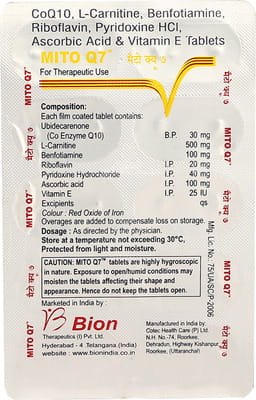 Mito Q7 Strip Of 10 Tablets