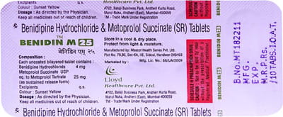 Benidin M 25mg Strip Of 10 Tablets