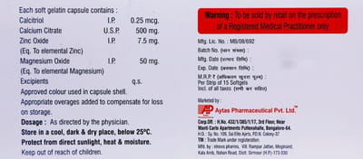 Aycal Cz Strip Of 15 Capsules