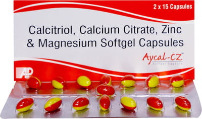 Aycal Cz Strip Of 15 Capsules