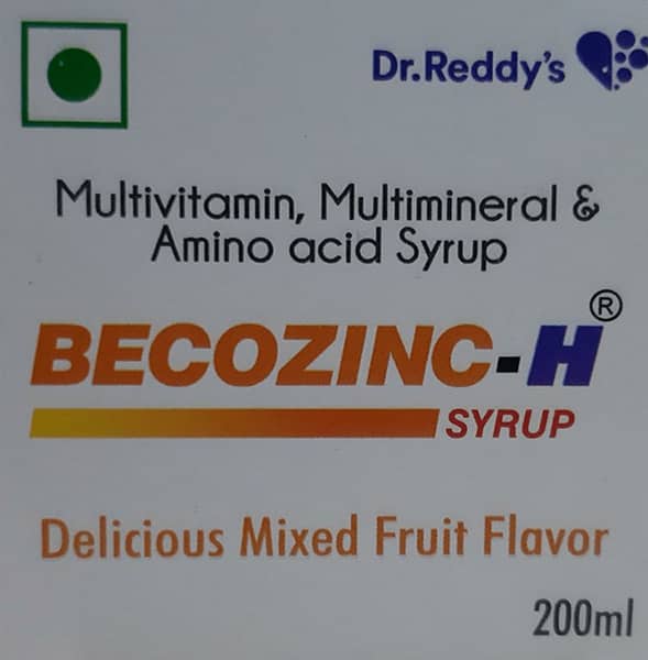 Becozinc H Mixed Friut Flavour Bottle Of 200Ml Syrup