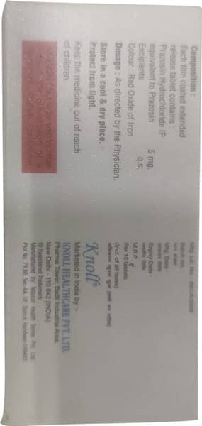 Prazonol 5mg Xl Strip Of 10 Tablets