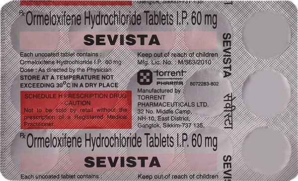 Sevista 60mg Strip Of 15 Tablets