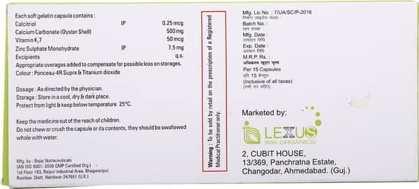 Lecal K2 Strip Of 15 Capsules
