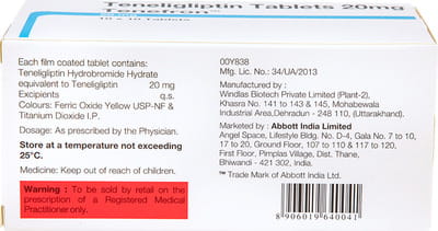 Tenefron 20mg Strip Of 10 Tablets