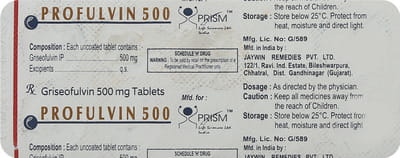 Profulvin 500mg Strip Of 10 Tablets