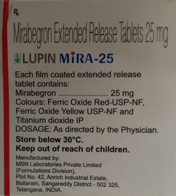 Lupin Mira 25mg Strip Of 10 Tablets