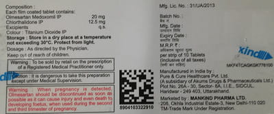 Olmetime Ct 20mg Strip Of 10 Tablets