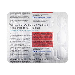 Glimisave Mv 3.3 F Strip Of 15 Tablets