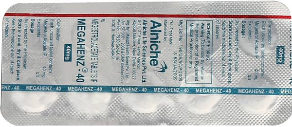 Megahenz 40Mg Strip Of 10 Tablets