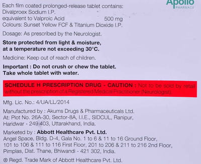 Valance Od 500mg Strip Of 15 Tablets