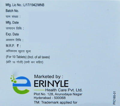 Eriglip M 20/500 Mg Strip Of 10 Tablets