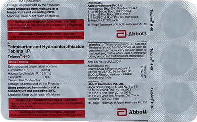 Telpres H 40mg Strip Of 15 Tablets