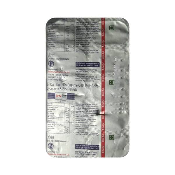 Brite Red Bottle Of 30 Tablets