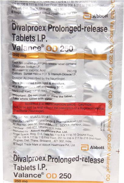 Valance Od 250mg Strip Of 15 Tablets