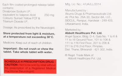 Valance Od 250mg Strip Of 15 Tablets