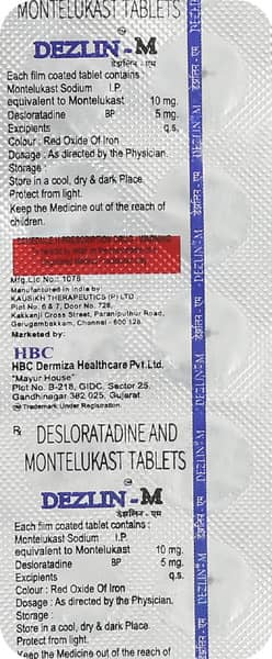 Dezlin M Strip Of 10 Tablets