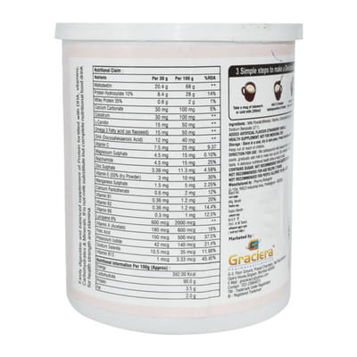 Gratein Strawberry Vanilla Flavour Tin Of 200gm Powder