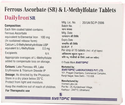 Daily Iron Sr Strip Of 15 Tablets