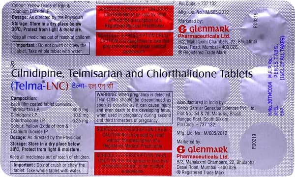 Telma Lnc Strip Of 15 Tablets