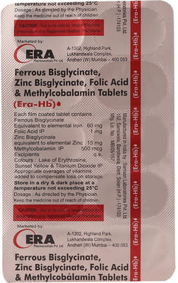 Era Hb Strip Of 10 Tablets