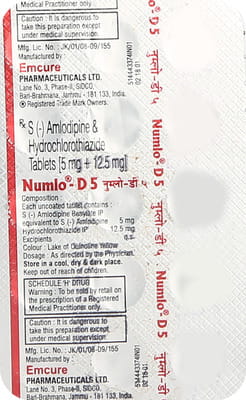 Numlo D 5mg Strip Of 15 Tablets