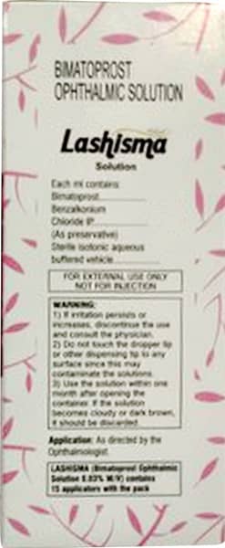 Lashisma Bottle Of 3ml Ophthalmic Solution (Pack Of 2)