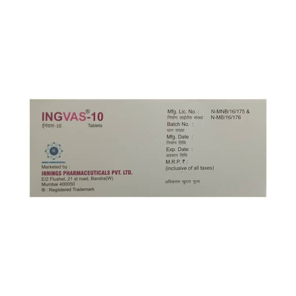 Ingvas 10mg Strip Of 10 Tablets