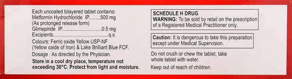Glucoryl M 0.5Mg Strip Of 15 Tablets