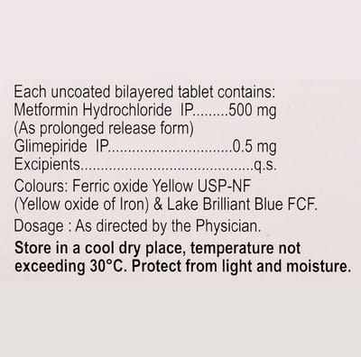 Glucoryl M 0.5mg Strip Of 15 Tablets