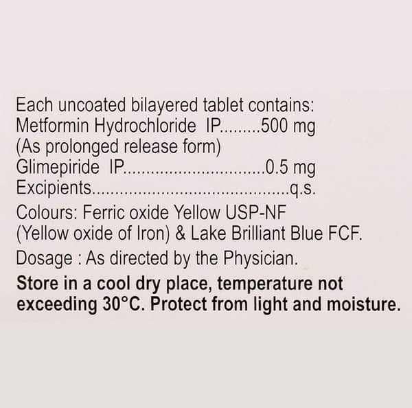 Glucoryl M 0.5Mg Strip Of 15 Tablets