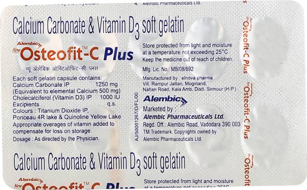 New Osteofit C Plus Strip Of 10 Softgel Capsules
