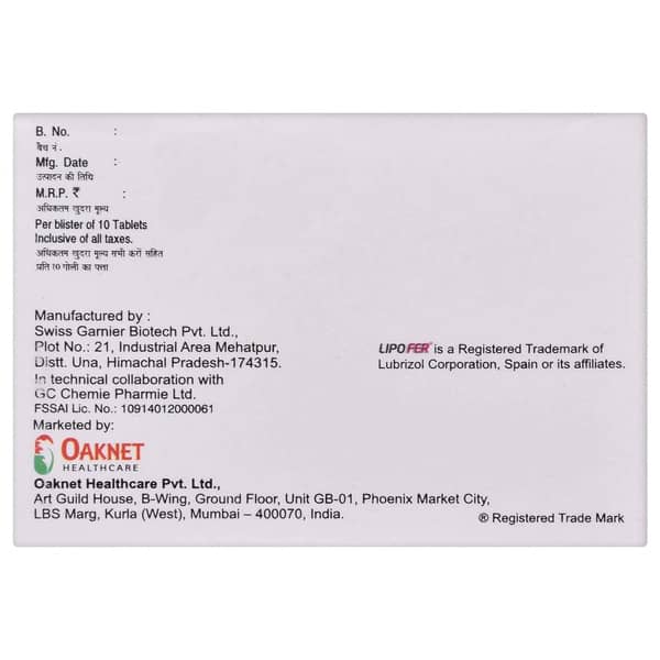 Jectocos Lipo Strip Of 10 Tablets