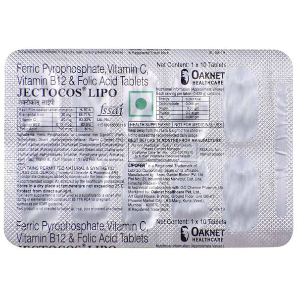 Jectocos Lipo Strip Of 10 Tablets