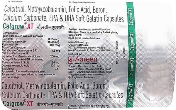 Calgrow Xt Strip Of 10 Softgel Capsules