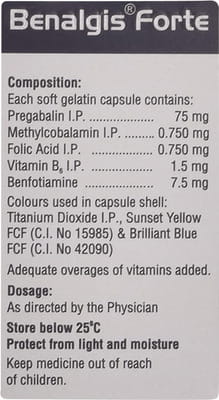 Benalgis Forte Bottle Of 15 Softgel Capsules