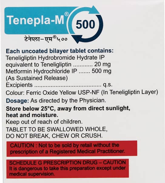 Tenepla M 500mg Strip Of 10 Tablets