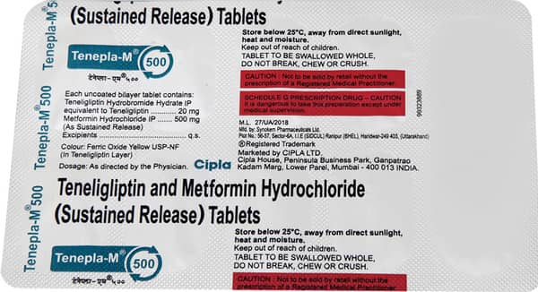Tenepla M 500mg Strip Of 10 Tablets