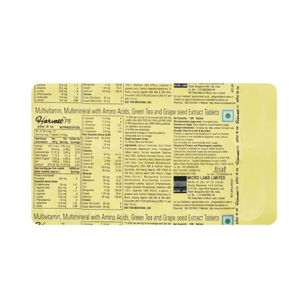 Harvest Ps Strip Of 10 Tablets