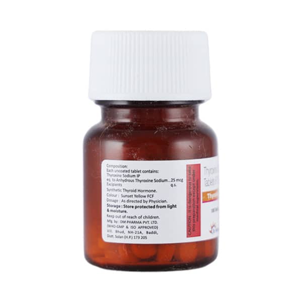 Thyroace 25mcg Bottle Of 100 Tablets